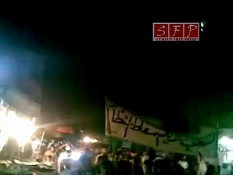 حلب - عندان مظاهرات بعد التراويح لنصرة الصاخور 12-8-2011