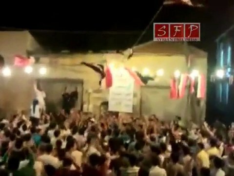 حمص باب هود 13 رمضان قدوم أهالي الصفصافة لباب هود 13 8 2011