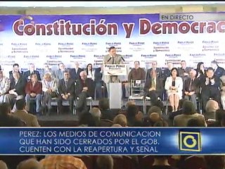 Pablo Pérez: Iremos a una segunda enmienda constitucional