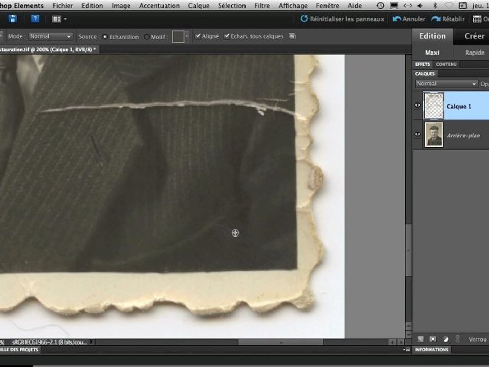 Making off : restauration d'une photo d'identité