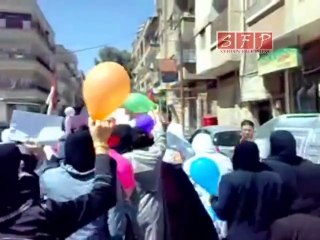 فري برس - ريف دمشق - مظاهرة حرائر مدينة داريا 16-8-2011