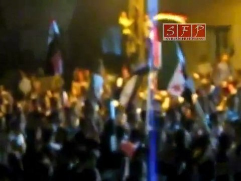 فري برس - حمص دير بعلبة مظاهرات نصرة لاهل الاذقية 17-8-2011