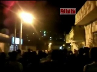 رنكوس الاثنين 15 رمضان 1432 مظاهرة بعد التراويح ريف دمشق القلمون15 8 2011