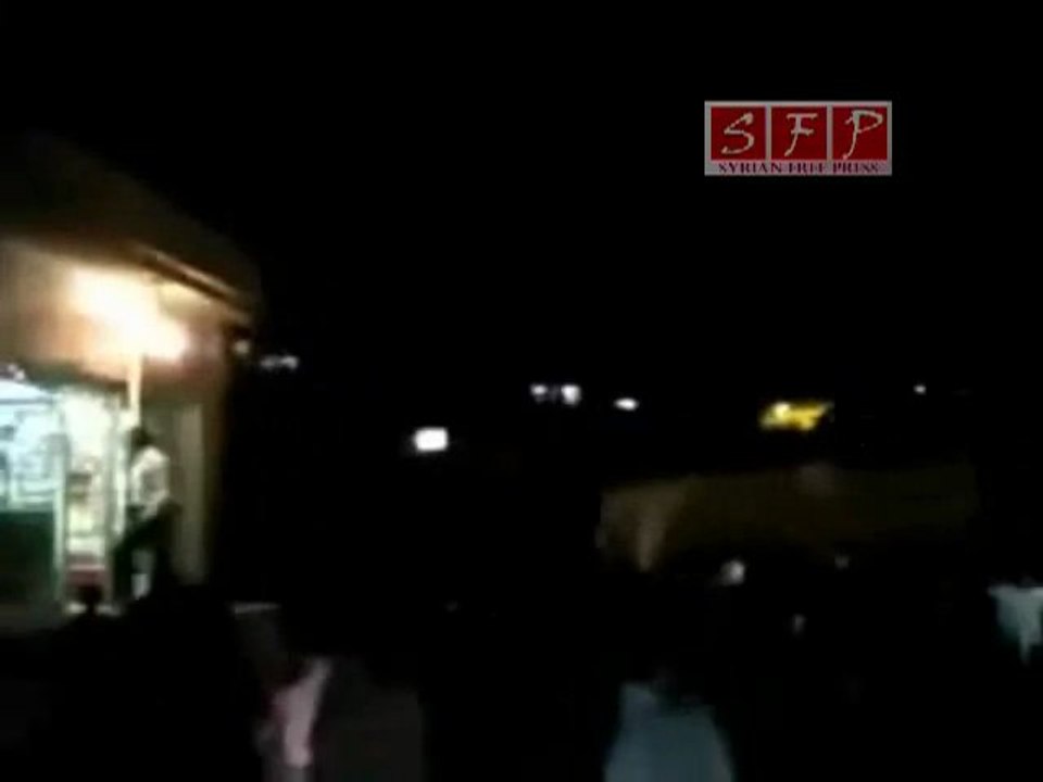 فري برس - رنكوس  -ريف دمشق  19 رمضان مظاهرة ليلية 19-8-2011