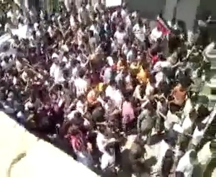 فري برس تلبيسة توجه الحشود الى ساحة الحرية جمعة بشائرالنصر 19 8 2011