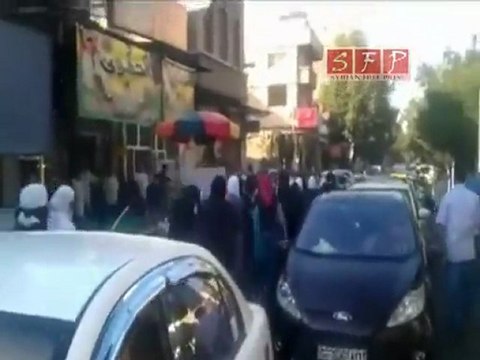 فري برس دمشق الميدان مظاهرة الميدان النسائية بدمشق 20 8 2011