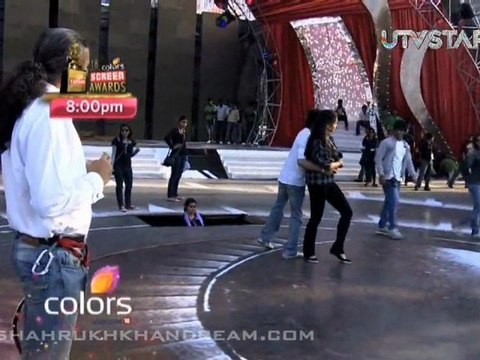 Shah Rukh Khan, SRK @ Katrina Kaif - Colors Screen Awards rehearsal - UTVSTARS HD
