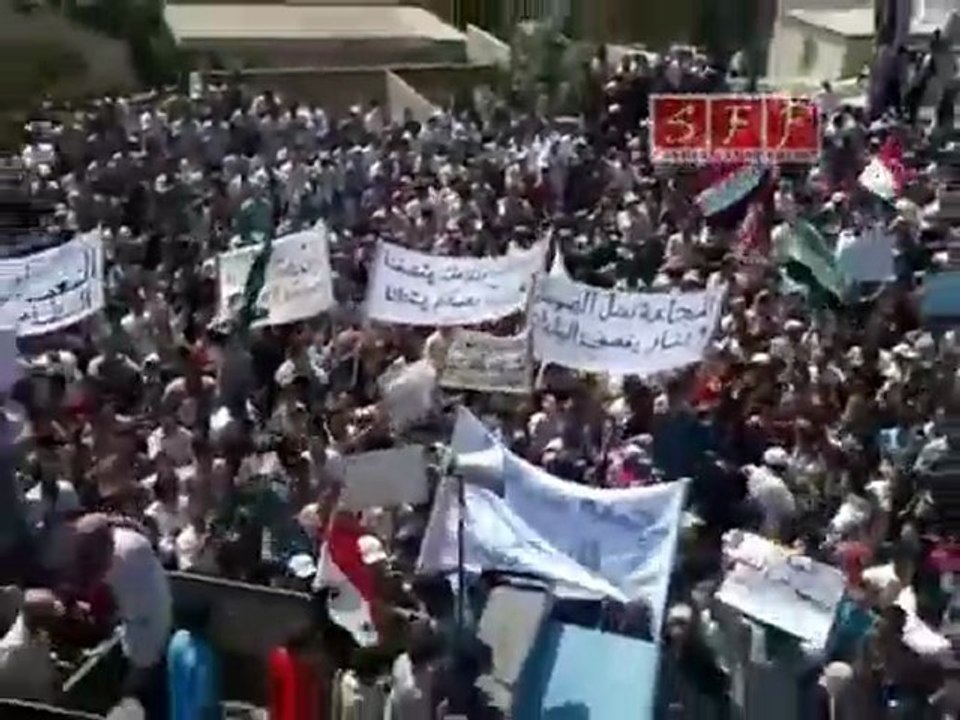 فري برس   ادلب جبل الزاوية جمعة بشائر النضر 19 رمضان 19 8 2011