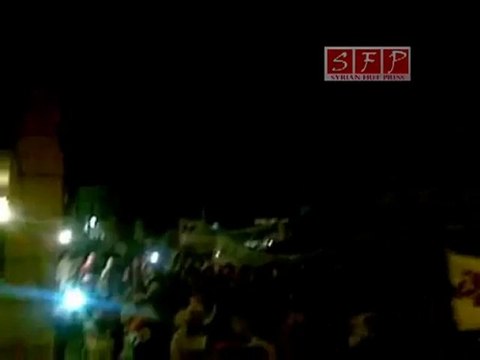 فري برس حلب عندان مظاهرات بعد التراويح 21 8 2011