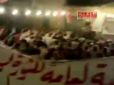 فري برس   حمص باب هود لافتة يا غزة حنا معاك للموت 22 8 2011