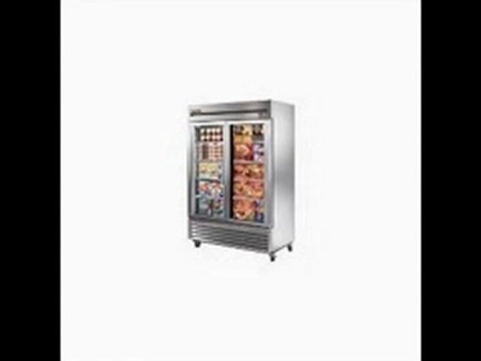 Reach In Freezer w, Glass Door, All Stainless, 49-cu ft
