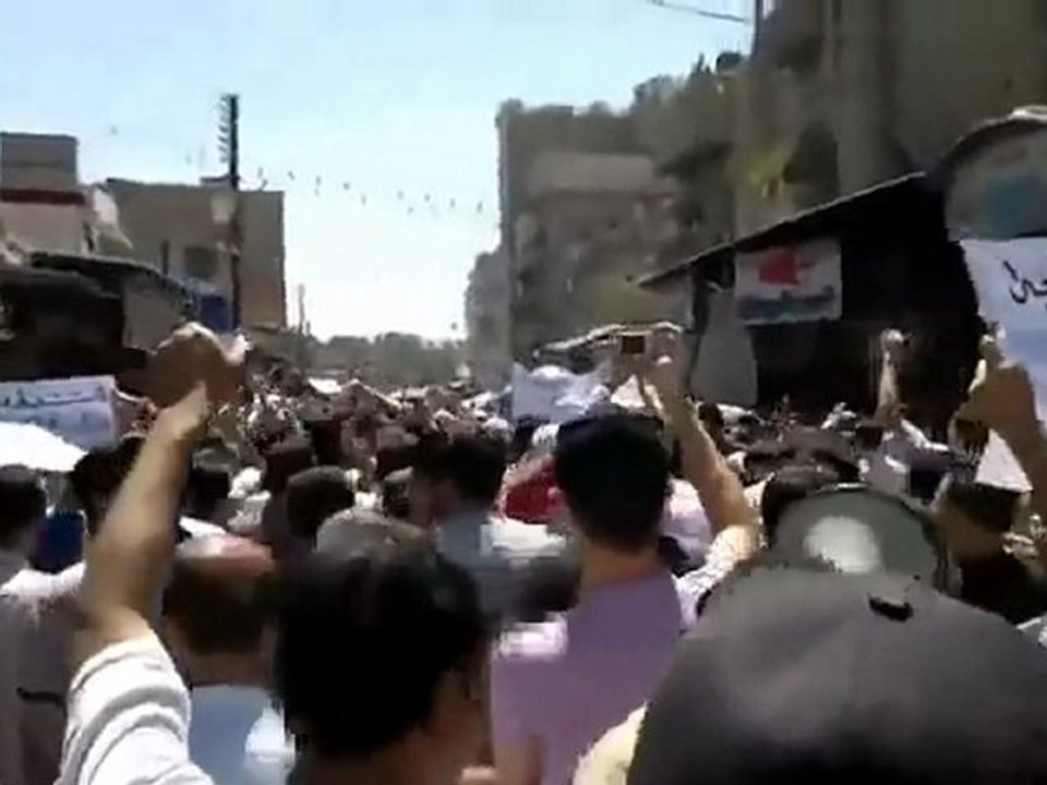 فري برس   دمشق الميدان تشييع الشهيد صباح بدران 24 8 2011