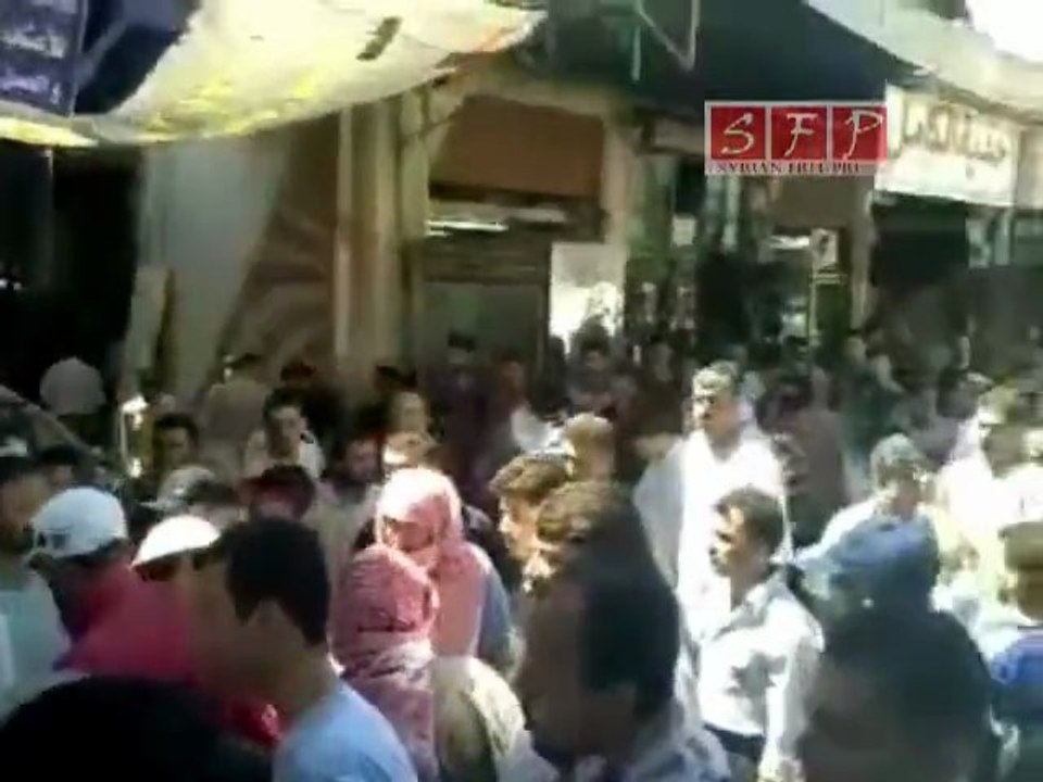 فري برس   معرة النعمان   دخول لجنة تقصي الحقائق من جهة وهروب جيش وشبيحة الأسد من الجهة الأخرى 24 08 2011
