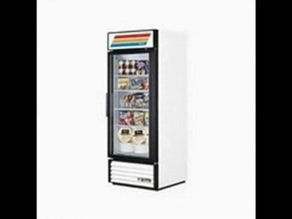 True White Glass Door Merchandiser Freezer  True Stripe Sign 371187