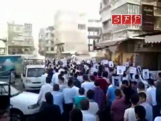 فري برس - مظاهرة في دوما صباح العيد 30\8\2011