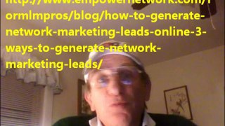 Learn YHou Can Generate Network Marketing Leads Online