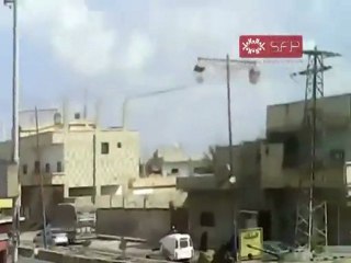 فري برس   الدبابات على دوار داعل 25 9 2011