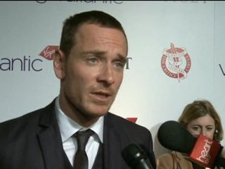 Michael Fassbender accepts award for Best British Actor