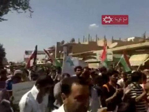 فري برس مظاهرة عامودا جمعة ماضون حتى اسقاط النظام مقطع رائع 16 9 2011