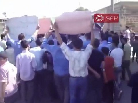 فري برس حلب تل رفعت مظاهرة تلاميذ المدارس صباحية 20 9 2011