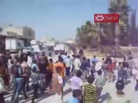 فري برس ادلب جرجناز مظاهرة طلابية الشيخ نواف البشير27 9 2011