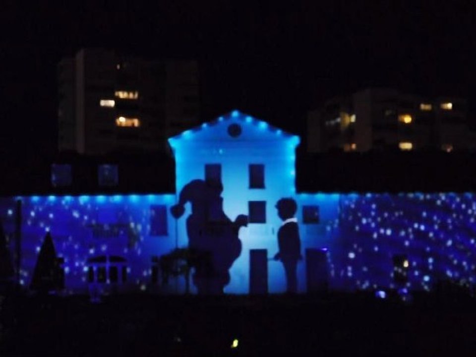 spectacle son et lumiere de noel à Chelles (77) mapping video