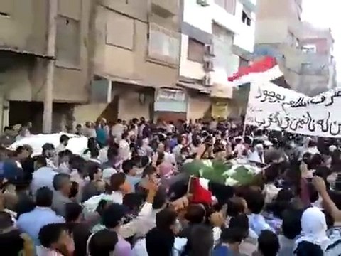 فري برس دوما تشيع الشهيد البطل أحمد حديدة 11 10 2011