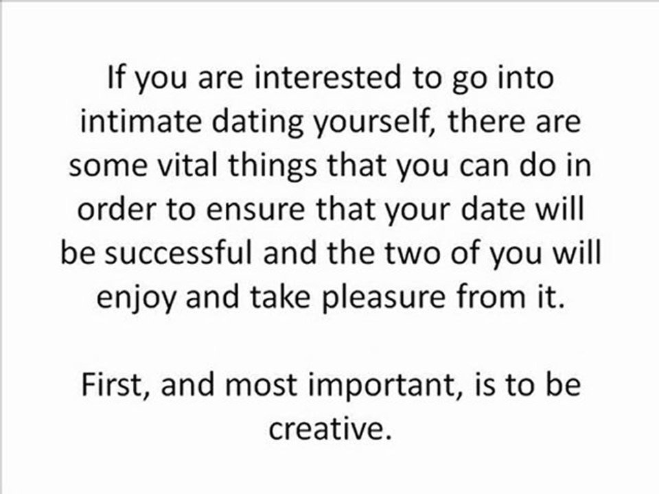 intimate dates
