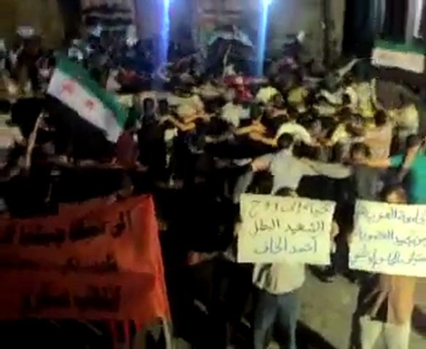 فري برس   حمص   باب هود   مسائية الشهيد إبراهيم الشيباني    16 10 2011