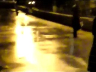 فري برس   بنش صورة لدبابة في مظاهرة بنش 18 10 2011