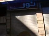 فري برس   حمص باب السباع تدمير المحلات التجارية من قبل عصابات الاسد 18 10 2011