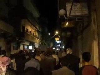 فري برس   مظاهرة مسائية في الزبداني 19 10 2011