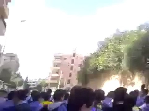 فري برس حماة حي غرب المشتل مظاهرة طلابية 20 10 2011