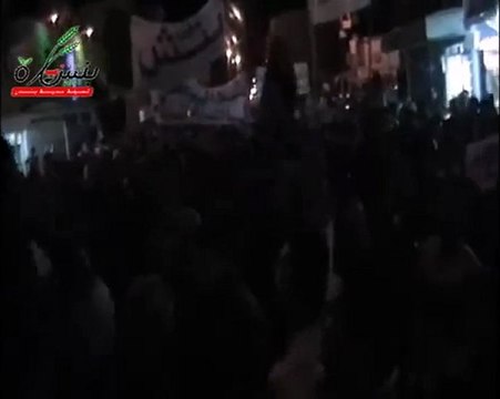 فري برس إدلب بنش مظاهرة مسائية حاشدة ياليبي تهنا طار القذافي وعقبال العنا 20 10 2011