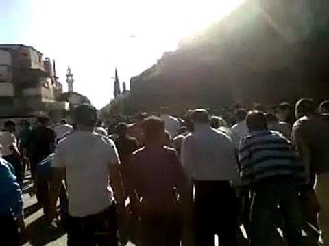 فري برس حماه جمعة شهداء المهلة العربية مظاهرة في حي الصابونية 21 10 2011