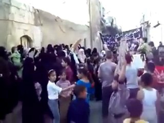 حماه حرائر حي الحميدية ج1 سبت الشهيد وائل22/10/2011