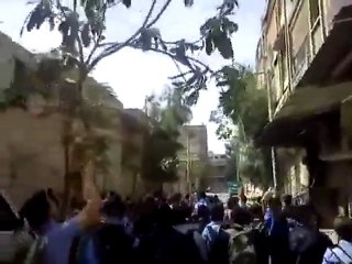 فري برس   دوما الحرة   مظاهرة طلابية 23 10 2011