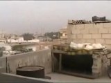 فري برس   حمص دير بعبة قوات الاسد والشبيحة تقصف جامع ابو بكر 24 10 2011