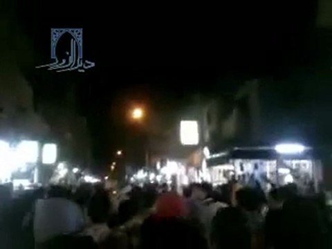 فري برس مظاهرة مسائية ديرالزور الجبيلة 25 10 2011