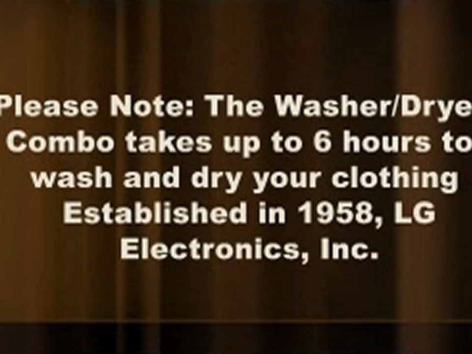 LG WM3455HW 24 Front Load Compact Washer Dryer Combo