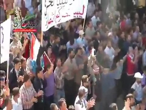 فري برس إدلب بنش مظاهرة حاشدة ردا على المسيرة المجبرة 26 10 2011