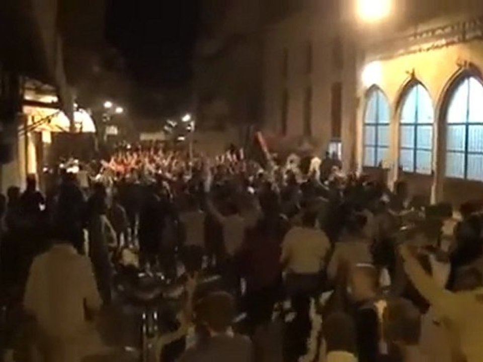 فري برس   ادلب الجامع العمري مسائيات الثوار في اربعاء اضراب عام لأجل حوران 26 10 2011