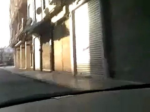 فري برس حمص أربعاء الإضراب إضراب شارع الدبلان أهم شارع تجاري في حمص 26 10 2011