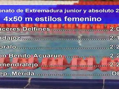 Cto. de Extremadura de invierno junior y absoluto 2012 4x50estilos