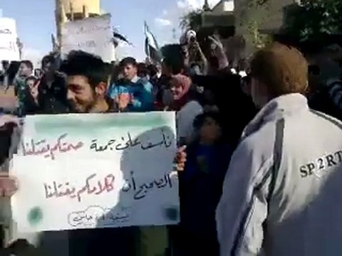 فري برس إدلب حاس مظاهرة طلابية الإثنين 31 10 2011 جـ2