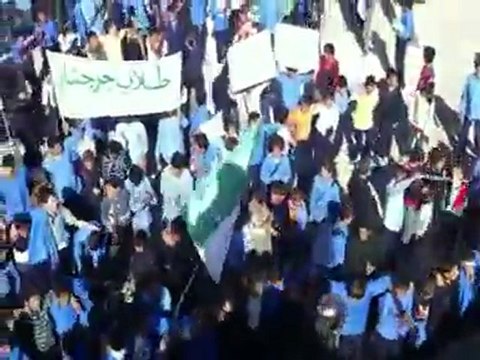 فري برس ادلب جرجناز مظاهرة طلابية الاثنين31 10 2011