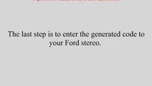 ford radio code