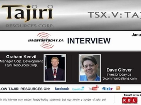 InvestorToday.ca: Tajiri Resources Corp. (TAJ: TSXV)