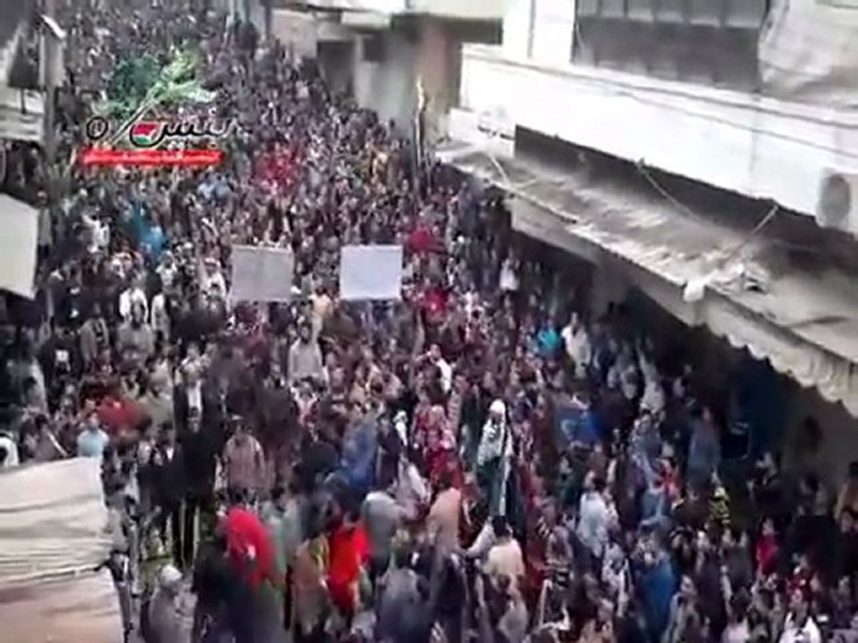 فري برس   إدلب بنش  مظاهرة حاشدة تلبي مع الحجاج في يوم عرفة 5 11 2011