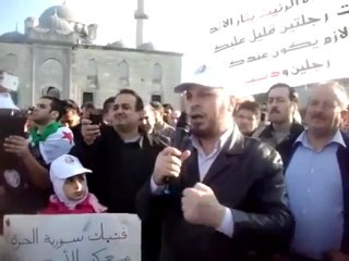 فري برس   تركيا اسطنبول كلمة الشيخ انس العيروط في وقفة الاضحى المبارك 5 11 2011